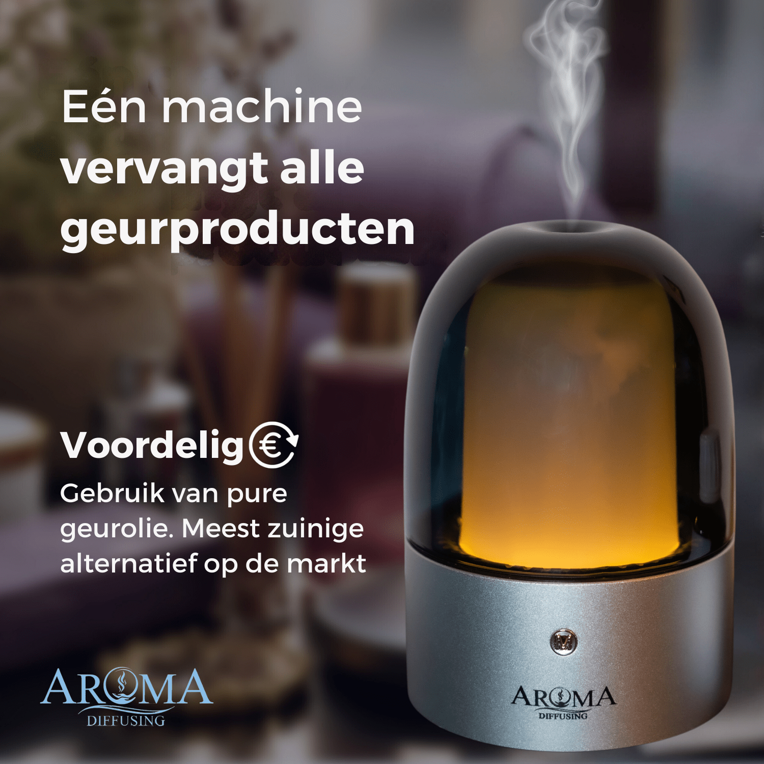 Herfst bundel - Minimalistische professionele aroma diffuser die alle andere geurproducten vervangt - Geurmachine Mood 60m2 - AromaDiffusing - Aromadiffusing